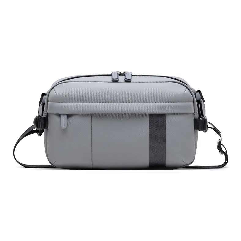 HLA Polyester Shoulder Bag Medium Size Men's Gray-0