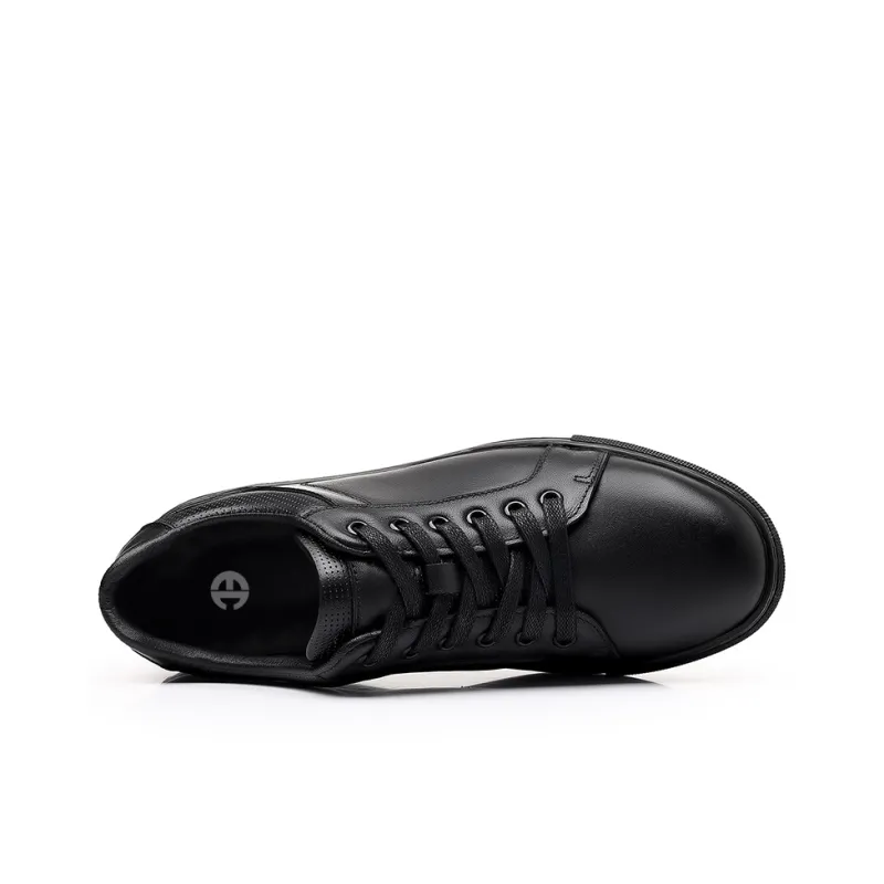 ENRICO COVERI Slip Resistant Cushioning Wear Resistant Balance Lightweight Low Top Skateboard Shoes Men's Black-2