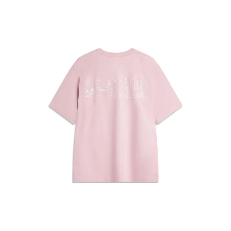 LiNing x GUGONG,LIANMINGKUAN Chinese Culture Series T Shirt Men's Pink-1