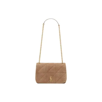 SAINT LAURENT Calf Suede Crossbody Bag, Shoulder Bag Mini Women's Beige