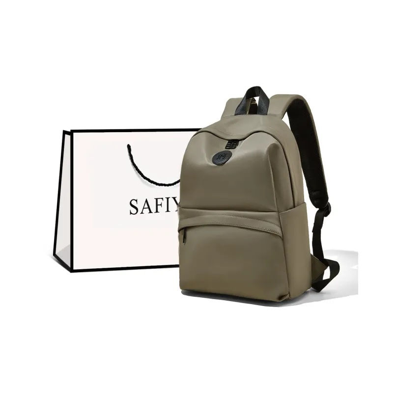 Safiya Fabric, Synthetic Leather Backpack Large Size Unisex Multicolor-6