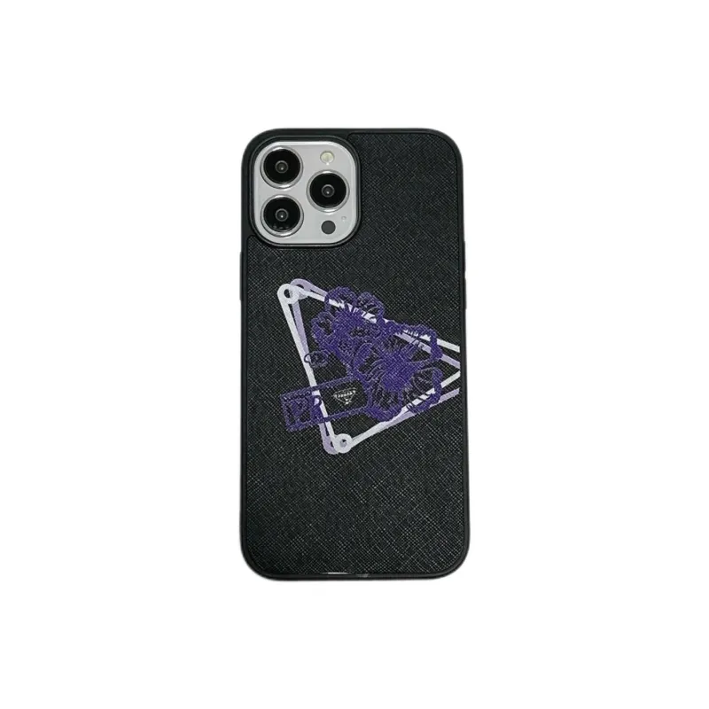 Koman TPU Material Luxury Trendy Brand Leather Texture Phone Cases Compatible With Apple IPhone 12/13/14/15/16/Pro/Mac-1