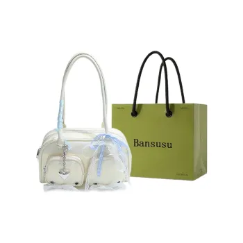 Bansusu PU Shoulder Bag Women's Beige/Pink/Silver/Black