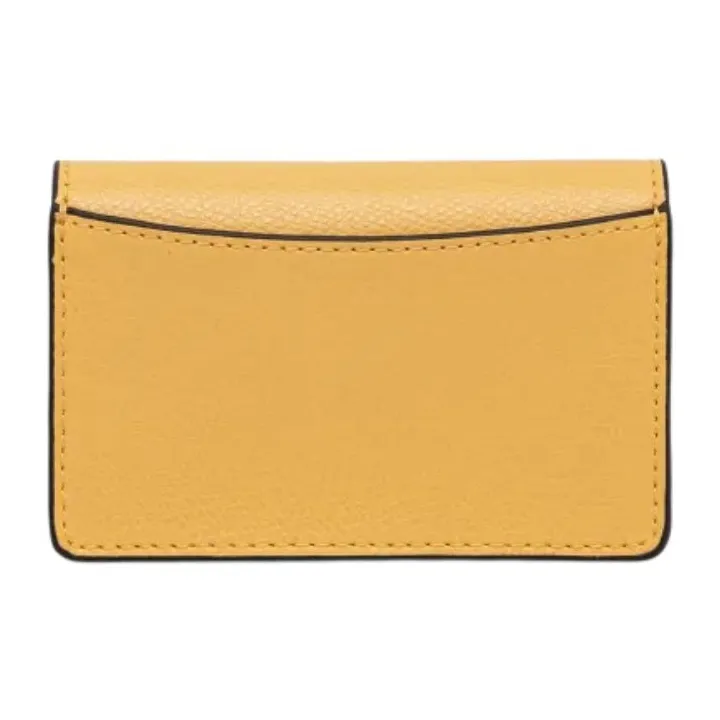 Furla Leather Card Holder Women's Yellow-2