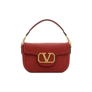 Valentino GARAVANIALLTIME Grain Cow Leather One Shoulder Handbag Women's Red