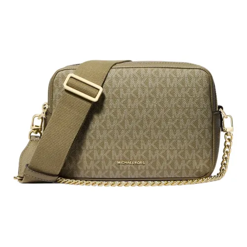 MICHAEL KORS Bryant Coated Canvas Crossbody Bag Shoulder Bag Medium Size Women's Green