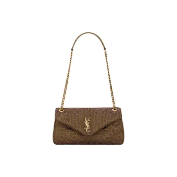 SAINT LAURENT Calypso Acetate Envelope Bag, Crossbody Bag, Shoulder Bag Trumpets Women's Brown Green