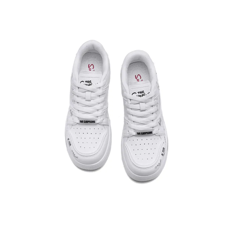 The Simpsons Skateboard Shoes Unisex Low Top Mismatched/White Red/White Black/White-34