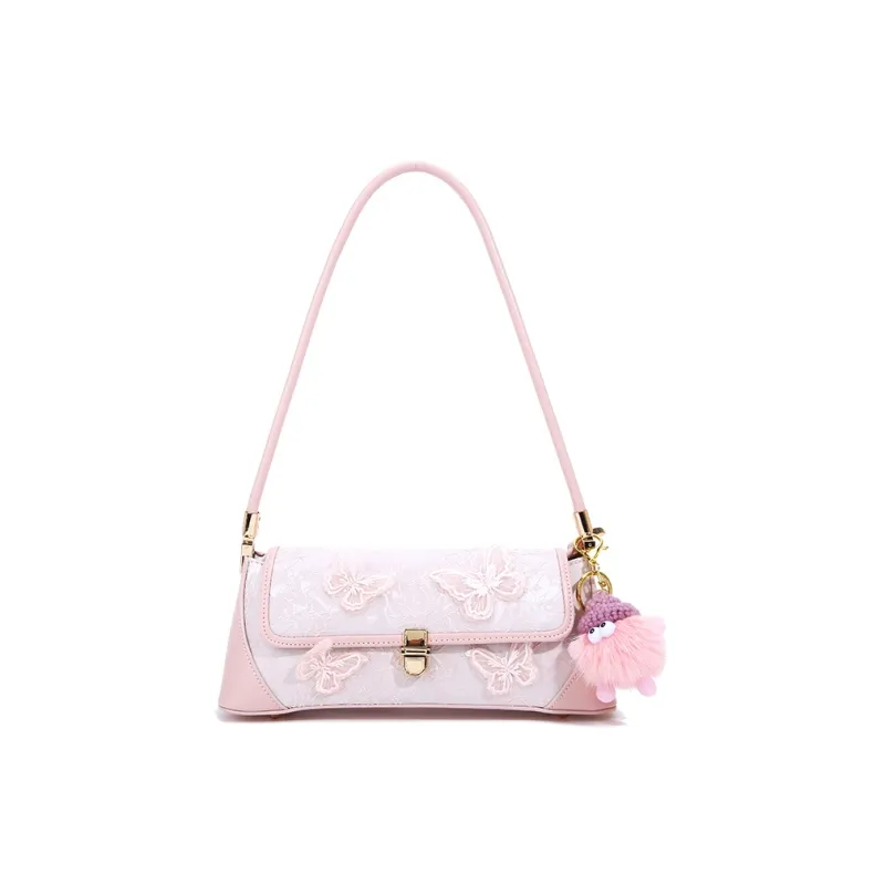 Carit&Koty PU Shoulder Bag Women's White Black Pink-15