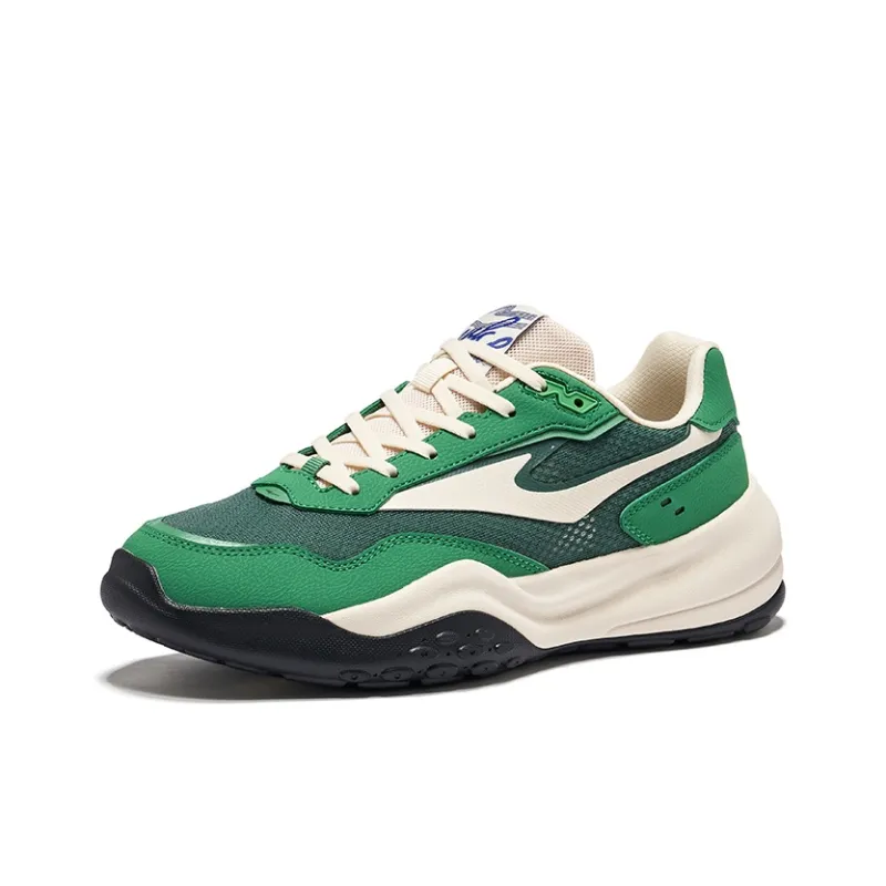 Erke Cushioning Anti-Slip And Wear-Resistant Low-Top Casual Shoes Men's Green-2