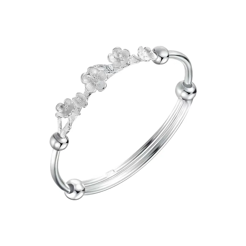 CLARKIA FLOWER S999 Fine Silver Bangles Women's-0
