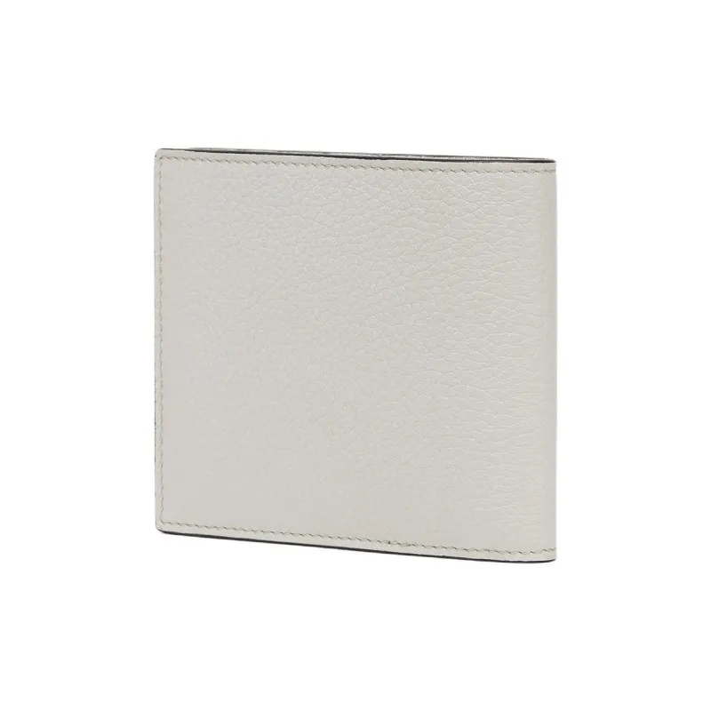 FENDI Baguette Calfskin Wallet Women's Light Gray & Yellow-1