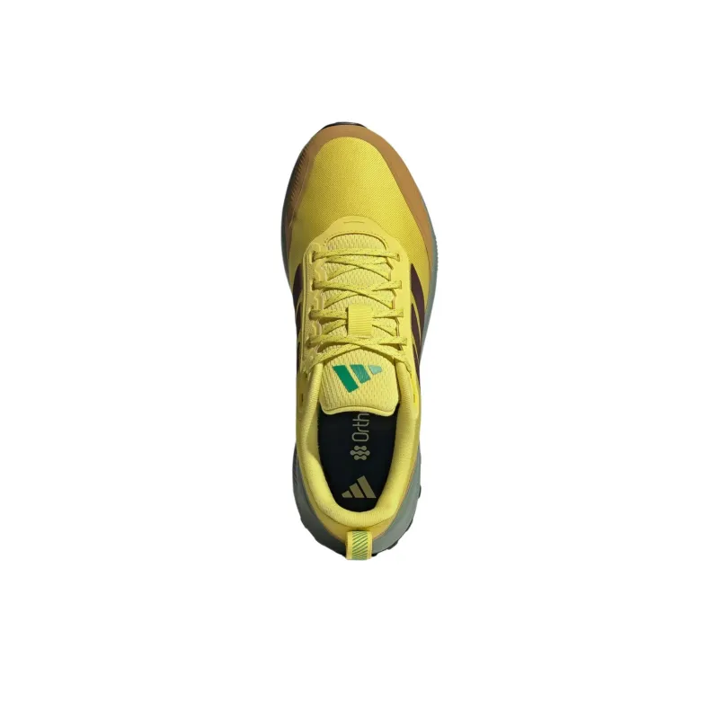 Adidas Runfalcon 5.0 Shock Absorbers With Slip Resistant Features Low Top Trail Running Shoes Men's Yellow-5