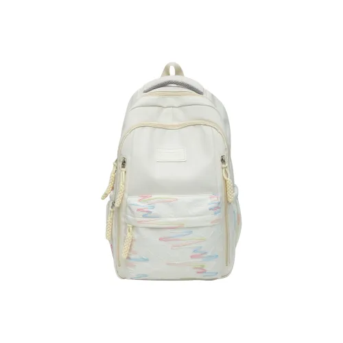 URBAN FOREST Nylon Backpack Unisex White/Black/Red/Yellow/Pink