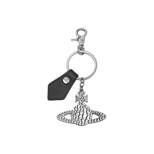Vivienne Westwood Leather Keychains Unisex Silver