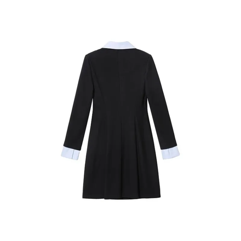 ETSE Long Sleeved Dress Women's Black-1