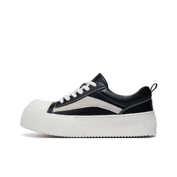 ΛOLUNKΛ Non slip And Sweat wicking Low Top Skateboard Shoes Men's Black