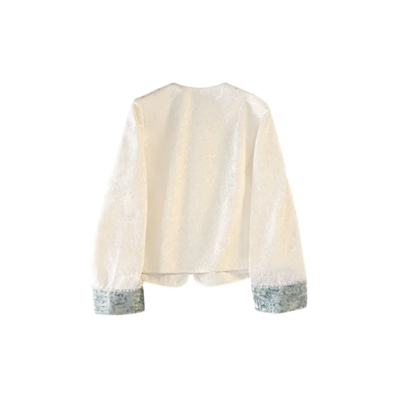TOUCH Cropped Coat Women's Ecru-1