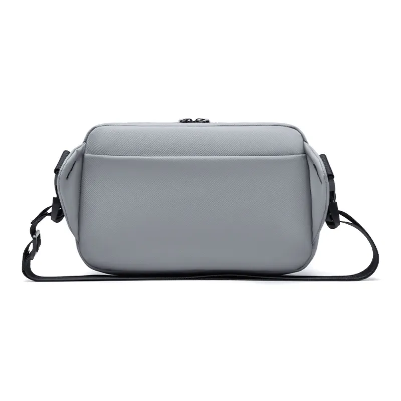 HLA Polyester Shoulder Bag Medium Size Men's Gray-3