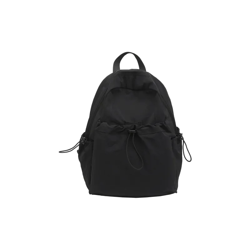 SUN EARTH &U Nylon Backpack Regular Unisex Black/Yellow/White-1