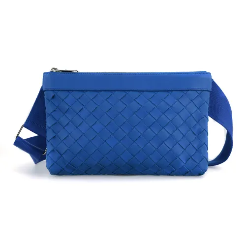 Bottega Veneta Calfskin Handbag, Shoulder Bag, Crossbody Bag Men's Cobalt Blue