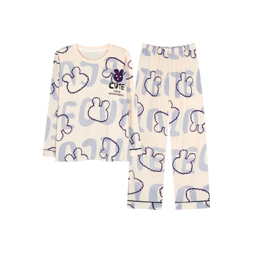 BONAS Pajama Set Women's Cute Little Rabbit