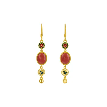 Mrs. Song Agate Earrings Women's