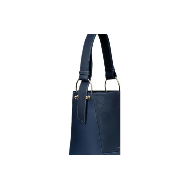 Strathberry Cow Leather Portable Crossbody Bag Shoulder Bag Women's Marine Blue-3