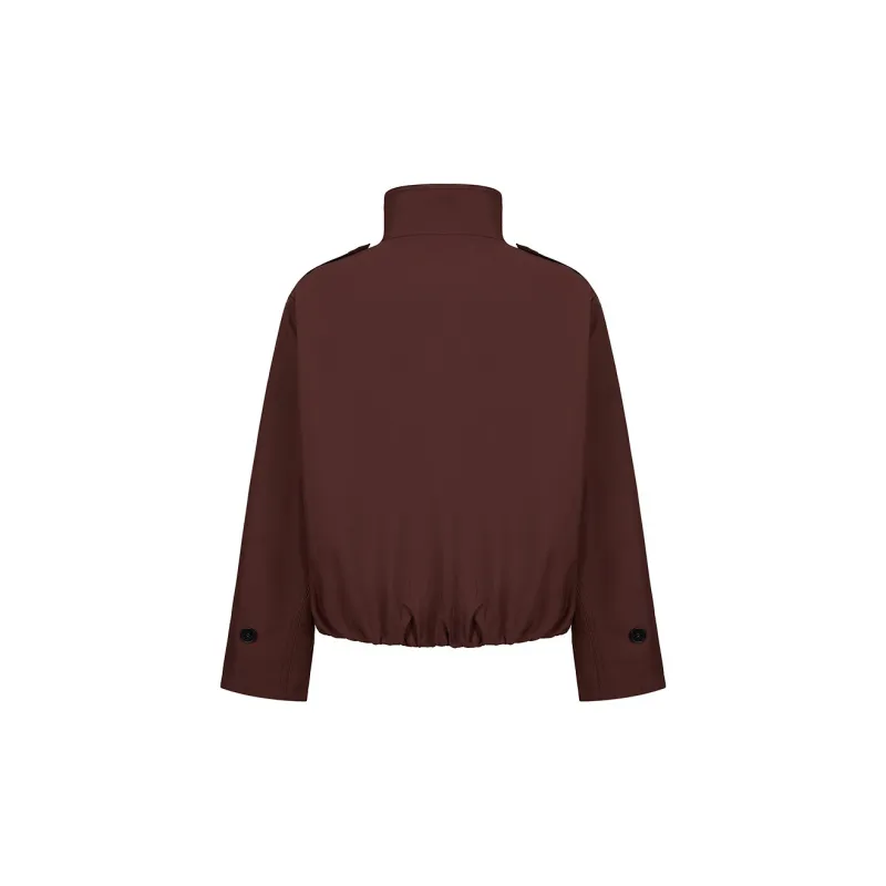 JZ. ANNAKRO Trench Coat Women's Maroon-1