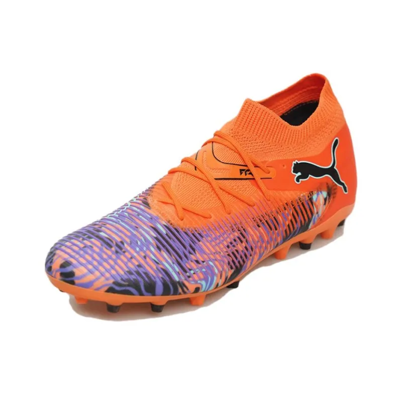 PUMA FUTURE 8 MG Rubber Short Studs Artificial Ground Wear Resistant Coverage Soccer Shoes Men's Orange Black-2