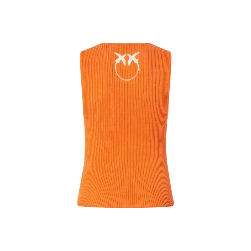 PINKO Ribbed Sleeveless Top-1