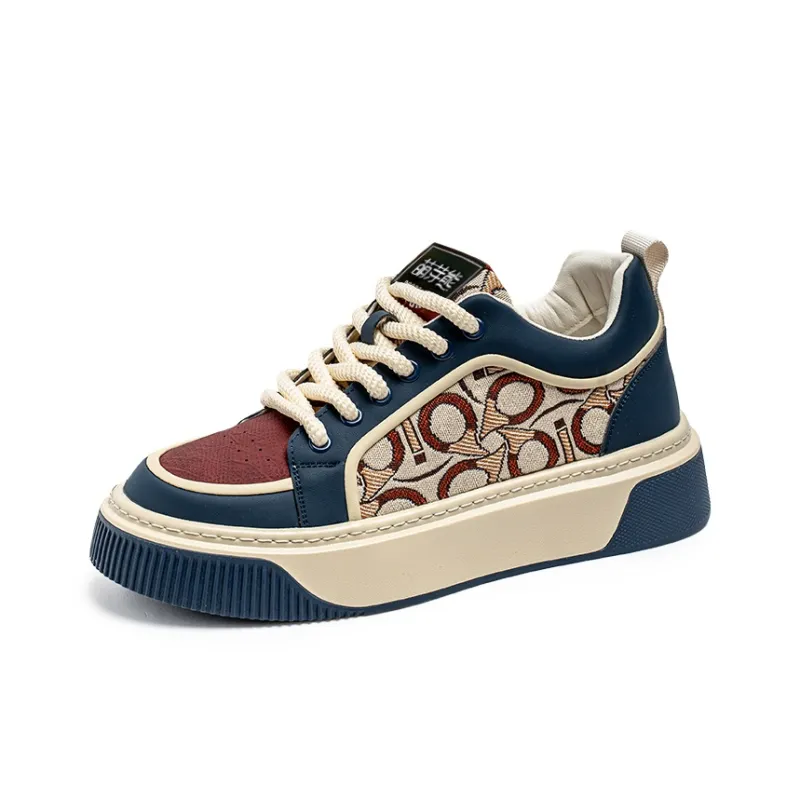 Budding Bear Slip Resistant, Abrasion Resistant, Breathable, Height Increasing Low Top Skateboard Shoes Men's Box-25