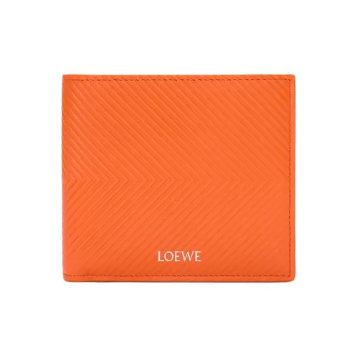 LOEWE Calfskin Wallet Men's Orange