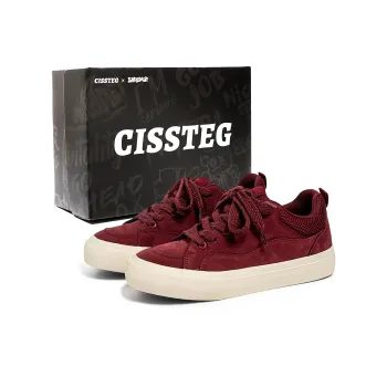 CISSTEG Slip Resistant Shock Absorbers Low Top Skateboard Shoes Men's Denim Blue