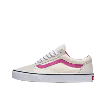 Vans Old Skool Anti Slip Wear Resistant Low Top Skateboard Shoes Unisex Beige Pink