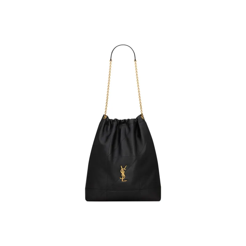 SAINT LAURENT Jamie Lambskin Shoulder Bag Tubas Women's Black-0