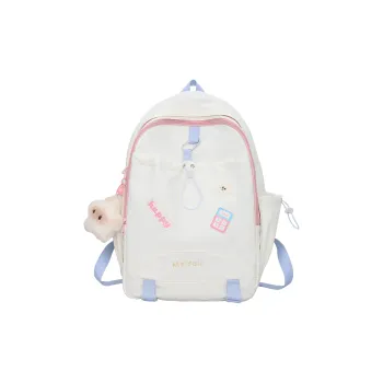 GEERDUN Nylon Backpack Regular Unisex Khaki/white/black/blue