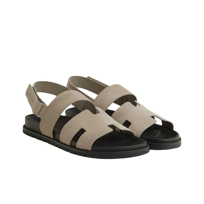 HERMES Genius One Strap Sandals Men's Beige-2