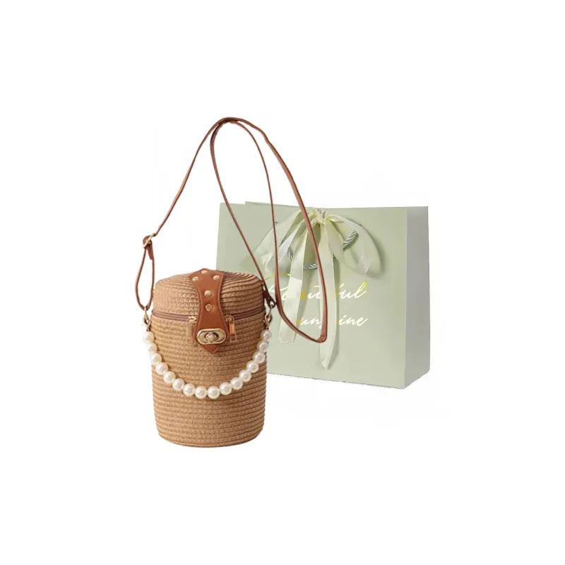 JIANGLIDA Woven Bucket Bags Handbag Crossbody Bag Regular Women's Multicolor-2
