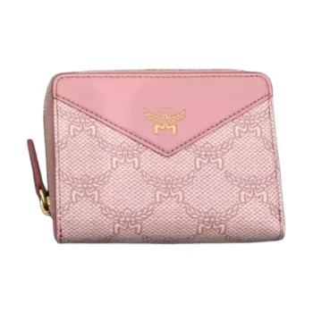 MCM Canvas Wallet Mini Women's Pink