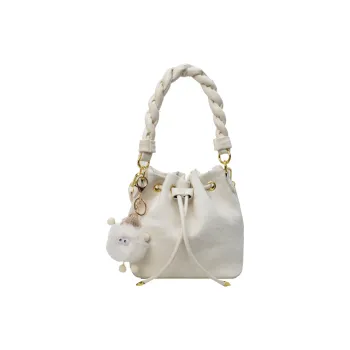 DCLOUD PU Backpack Crossbody Bag Regular Women's Ecru/Black/Silver/Pink
