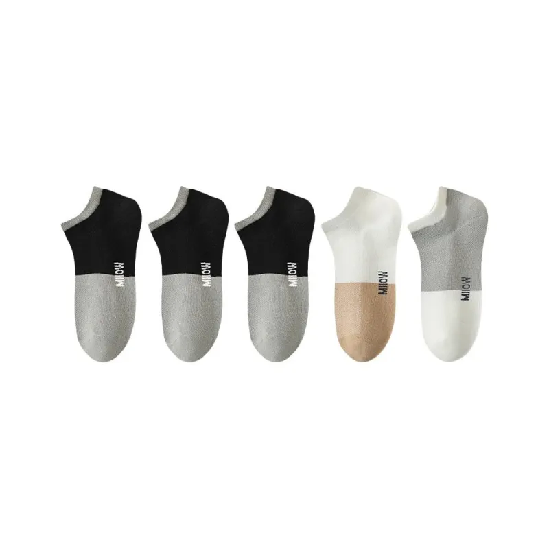 MIIOW No Show Socks Men's 5 Pack-12