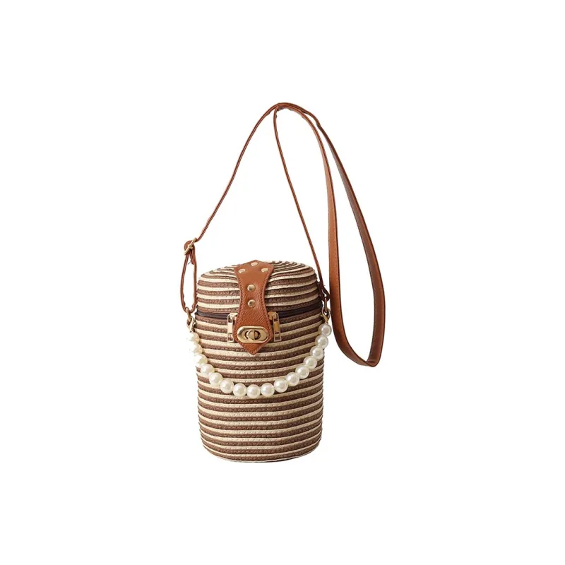 JIANGLIDA Woven Bucket Bags Handbag Crossbody Bag Regular Women's Multicolor-8