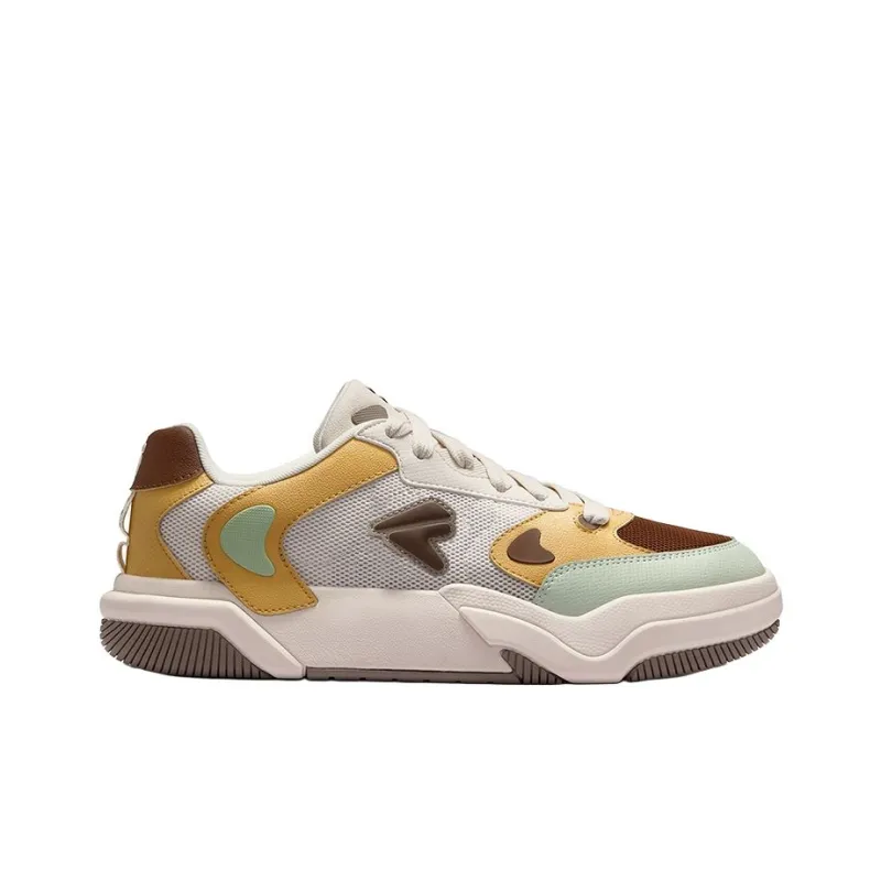 FILA FUSION GRIND Slip Resistant, Lightweight, And Breathable Low Top Skateboard Shoes Men's Beige-1