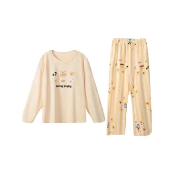 ZAO FU NIAO Pajama Set Women's Cheese Yellow