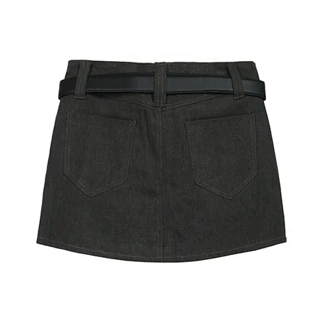 PAIN OR PLEASURE Casual Short Skirts Women's Dark Gray-1