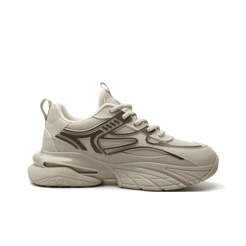JEEP SPIRIT Cushioning Slip Resistant Height Increasing Low Top Chunky Sneakers Men's Light Sandy-1