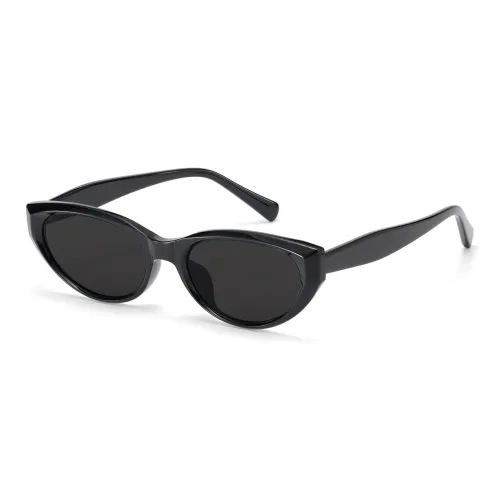 ZIPPO Plate Frame Cat Eye Sunglasses Unisex Black Frame