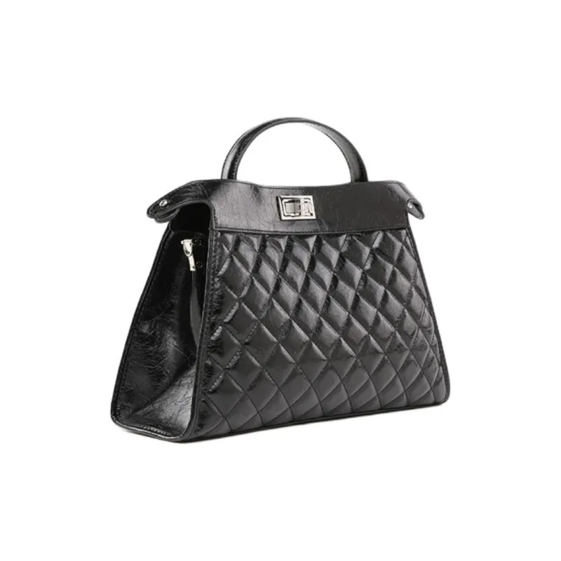 DAPHNE PU Kelly Bag, Handbag, Shoulder Bag, Crossbody Bag Regular Women's Black-1