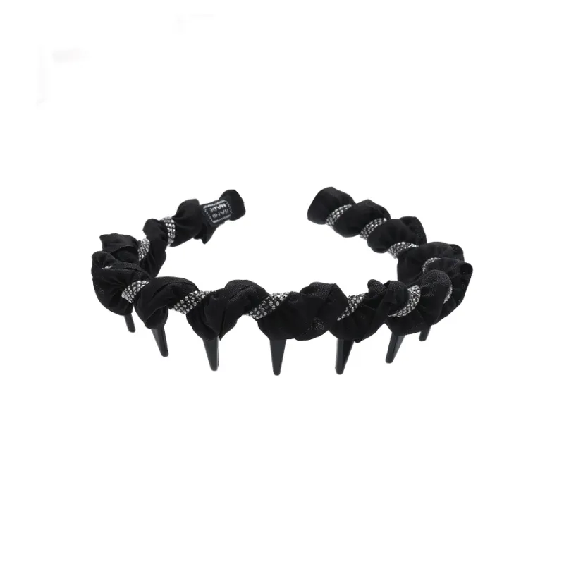 Left Europe Light Luxury Toothed Headband Premium Feel Fashion Headbands Women's-0